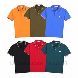 Diseñador Bordado Hombres Camisetas Polos Camisas clásicas Hombres Polos de lujo Casual Camiseta para hombre Serpiente Abeja Estampado de letras Moda High Street Man Tee Y2v1 #