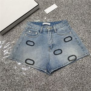 Designer Embroidery Short Pants Dames jeans hoogwaardige damesontwerp shorts Street Style Denim Pant Kleding