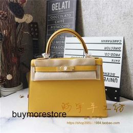 Sac à main en cuir Epsom designer 7a Coue authentique couture 28 jaune 2018 Colorj2r2