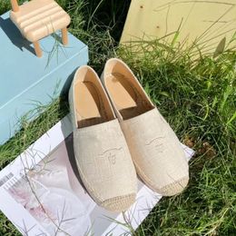 Designer Espadrilles appartements pour femmes chaussures habillées toile