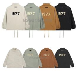 Designer ESS Sweat à capuche Ess Vestes Hommes Femmes Mode Chaud Automne Nylon Trench-Coat Manches Longues Lettres Imprimer High Street Luxurys Loisirs Unisexe Tops 1977ss Taille S-XL