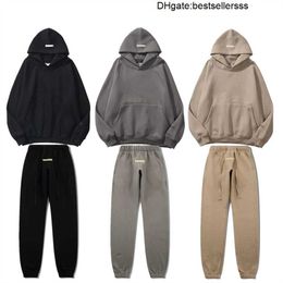 Designer Ess Mens Womens Hoodies Fleece en Terry Pullover Hooded Fashion Brand Designers Loose Sweatshirt Liefhebbers Tops Kleding Reflecterend TX82