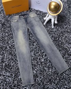 Designer Pantalon européen Motorcycle broderie pop déchiré en coton jeans masculin pantalon cargo noir taille de hanche 28-40 # 002