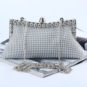 Designer-Evening Sacs Wholesale Brand New Handmade Handmade Handmade Aluth Aluminium Fild Sac Embrayage avec satin pour le banquet de mariage Pormmo 276O