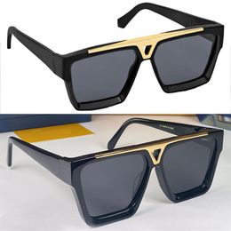 Lunettes de soleil Designer Evidence Z1503W Monture en acétate noir ou blanc pour hommes Devant biseauté Z1502E avec lettres gravées sur la lentille patte278G