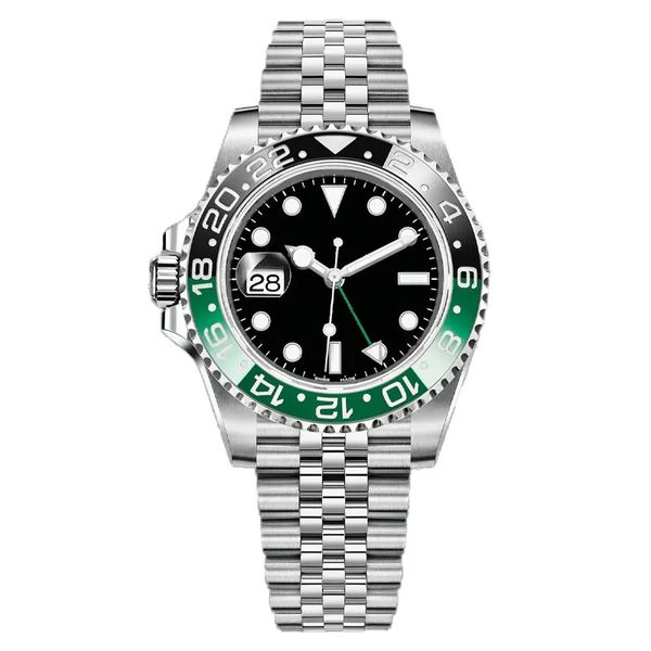 Diseñador caro reloj de hombre de alta calidad verde negro azul comercio exterior fantasma submarino cinturón de acero sólido que brilla en la oscuridad fabricante de cuarzo impermeable agente