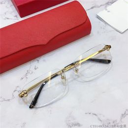 designer brilmonturen heren dames leopordvorm randloos optisch frame topkwaliteit quared merk designer bril op sterkte259p