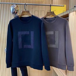 Designer f Sweat-shirt brodé Hommes Femmes Pulls Crop Tops Pull T-shirt à manches longues Col rond Pull Chemise Stretch Coton Casual y2k Hoodie 0I3P