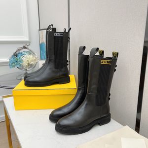 Diseñador F más alta calidad 2023 Nuevas mangas delgadas pero botas de rodilla Botas elásticas de calcas