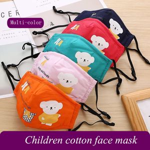 Designer Face Mask Coton enfants masques PM2.5 dessin animé crème solaire anti-poussière respirant anti-buée lavable