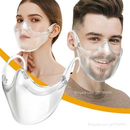 Designer Face Mask Durable Mask Face Combine Plastic Reusable Clear Face Mask Shield Masques transparents GH789