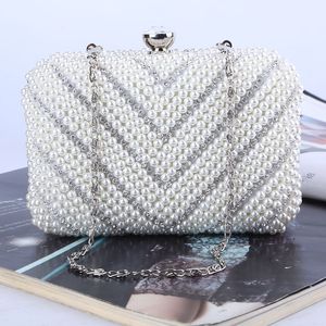 Designer-Factory-direct gros tout nouveau sac de soirée/pochette de soirée en perles éblouissantes faites à la main avec satin pour mariage/banquet/fête/porm