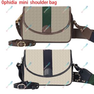 Diseñador Bag Fashion Ofidia Mini Shoulder Bag Italia Bolsas de mensajero de lujo unisex Crossbody Evening Bolso de bolso de bolso de bolso de bolso 722117 23x17x7cm