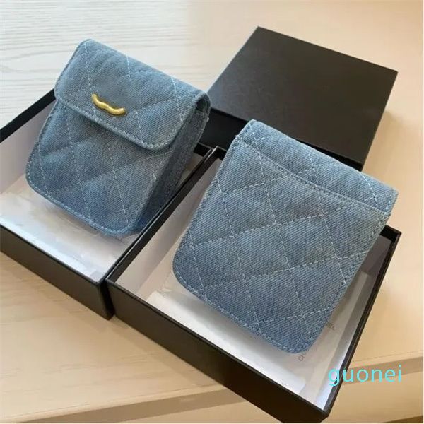 Diseñador -Bolsos de moda Monederos Monedero Baby Blue Casual Denim Carteras Bolsos de embrague para Charm Women 2024