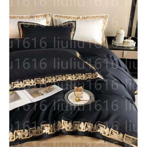 Designer mode zwart beddengoedsets dekbedoverdekje queen size dekbedden set covers bed blad kussens