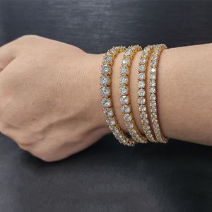 Tennis Bracelets bracelet en diamant Designer Mode Zircon tennis Lien Chaîne bracelets Saint Valentin petite amie Chirstmas bijoux Femmes Hommes Hip Hop