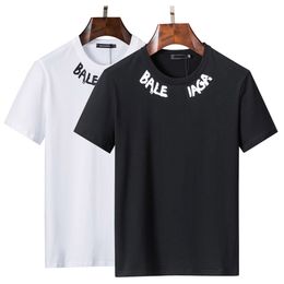 T-shirt de marque de mode de créateur Chemise à manches courtes en coton de qualité supérieure Lettre simple impression été décontracté vêtements pour hommes taille S-XXXXL