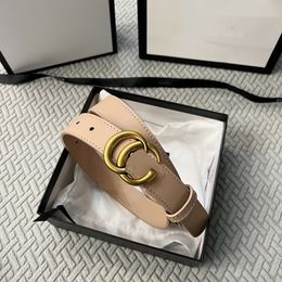 Diseñador Hebilla de moda Doble ancho de cuero 3cm 8 Estilos de alta calidad Diseñador Damas Cinturón de hombres