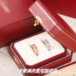 Designer Fashion Carter Classicarter Ring 925 Sterling Silver Luxury High Grade Wide Edition Full Diamond Single Couple Female Gift