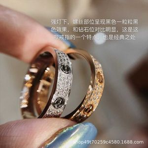 Designer Fashion Carter Gold Full Sky Star Three Rows Smal Edition Ring Classic Classical met 18K R Diamond Couple Style
