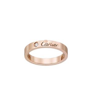 Designer Fashion Carter Signature Single Diamond Diamond Rose Gold 18K Couple de mariage adapté aux femmes avec un luxe léger et un sens élevé