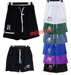 Designer Fashion Casual Vêtements A miri Shorts Crack Lettre Imprimé Shorts À La Mode Hommes Lâche Classique Lettre Brodé Gland Cordon Sport Shorts HY6