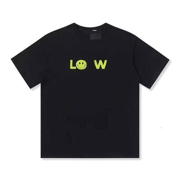 Designer Fashion Casual Loes classique de haute qualité nouvelle lettre Smiley hommes et femmes à manches courtes col rond décontracté imprimé pur coton lâche T-shirt