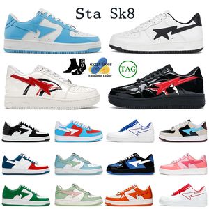 Designer Fashion Casual Chaussures pour femmes hommes jjjjound sta sk8 Couleur Camo Combo rose brevet noir blanc vert gris blue stas plates