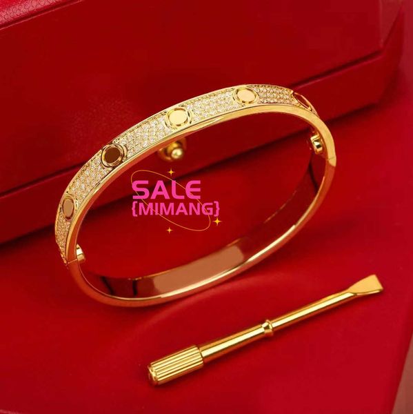 Designer Fashion Classic Bracelet Diamond Bangle for Women Men Men de haute qualité Bijoux de luxe Engagement Mariage de mariage Silver Rose Gold Bracelets pour hommes Bracles femmes