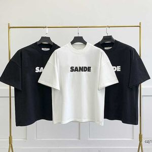 Designer Fashion Classic Jil Sander Shirt Casual Mens Women Women Letter Printing couples t-shirt Simple Style Loose Short Mancheve Oversized T-shirt XM