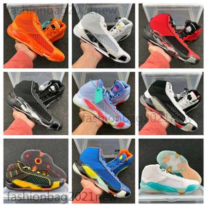 Diseñador Moda clásico Jumpman 38 zapatos Vuelo Zapatos de baloncesto para hombre mujeres zapatos para correr Estrella Fundamental Naranja Marino Azul Deportes Entrenadores tenis Zapatillas de deporte