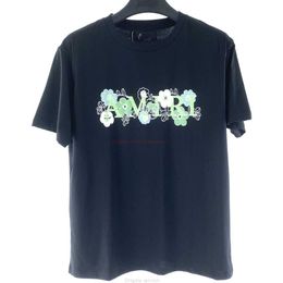 Vêtements de mode de créateurs Amires Tees Am Tshirt Amies Nouveau Floral Mousse Lettre Imprimer Manches Courtes Noir Mode Tshirt Top 2022 Luxe Casual Tops Hommes Coton Streetwe