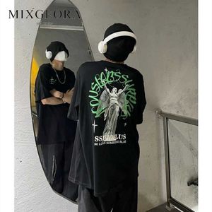 Diseñador de ropa de moda Camisetas de hip hop Camisetas de rock Mezcla Geora Cotton American Hip Hop Marca de moda Camiseta de manga corta Hombres Oversize Street Fashion Pareja t