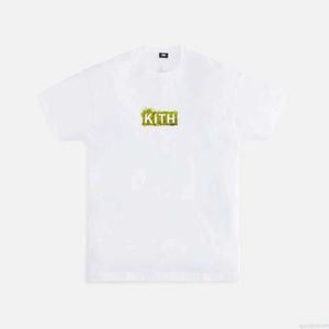 Designer Fashion Clothing Hip Hop Tees T-shirts Kith Vanilla Matcha Ice Cream Loose Round Neck Korte Mouw paar T-shirt Gedrukt T-shirt