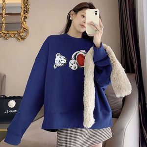 Vêtements de mode de luxe Sweatshirts pour hommes Palmiers haut de gamme Anges Coupez la tête Ours Coeur rouge Broderie Automne et hiver Simple Casual Pull à col rond