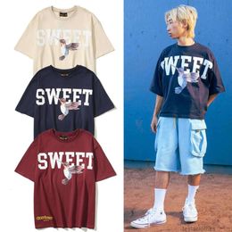 Vêtements de mode de créateurs T-shirts de luxe T-shirts 2023 New American High Street Sweet Boy SS Tee Drew Souriant Visage Colibri Lâche Manches Courtes Mode Femme Homme