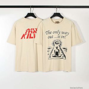 Diseñador Ropa de moda Camisetas de lujo Camisetas Galerías Departamentos Ojos Brillantes Inglés Palabras sucias Letra Lema Palmes Estampado en oro Impreso Para hombre Para mujer Manga corta