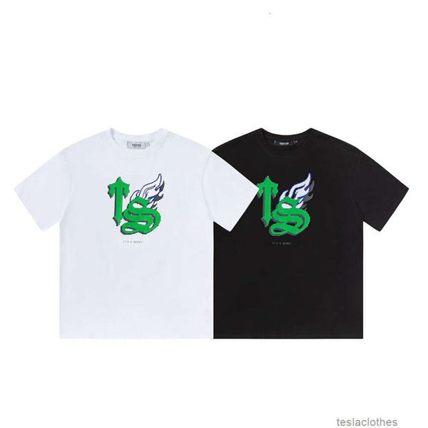Diseñador Ropa de moda Camisetas de lujo Camisetas Trapstar New Bonus Stage Mosaico Impreso Manga corta Moda Br Verano Suelto Camiseta para mujer