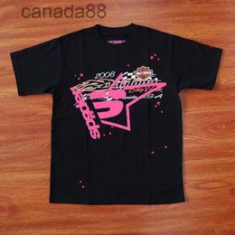 Vêtements de mode de créateurs Sweats à capuche pour hommes Young Thug Star Même Sp5der 55555 T-shirt rose à manches courtes UOGP