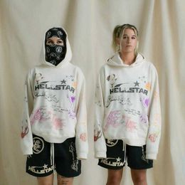 Designer Clothing Men's Sweatshirts Hoodies 2022 Chaogao Street New Hell-Star Skull Graffiti Primp à capuche Pull à capuche unisexe Rock Hip Hop 2027