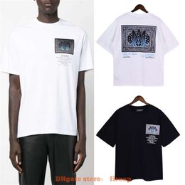 Designer Fashion Vêtements Hommes Tees Tshirt Amires 23 Été Nouveau Logo Lettre Imprimer Coton À Manches Courtes High Street Casual Sports T-shirt Hommes Femmes