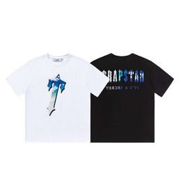 Diseñador Ropa de moda Camisetas para hombre Camiseta Trapstar Br Azul Blanco Grande t Camo Letra Imprimir Verano Nuevo Relajado Camiseta de manga corta para hombres y mujeres