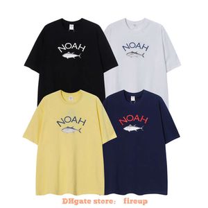 Diseñador Ropa de moda Camisetas para hombre Camiseta Noah Tuna Print American Niche Trendy Summer Cotton Loose Fit Hombres Mujeres Casual Camiseta de manga corta