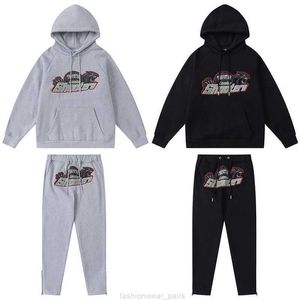 Designer Mode Vêtements Hommes Survêtements Sweats À Capuche Testé Trapstar Rouge Noir Tête De Tigre Lettre Serviette Broderie Marée Marque Haute Qualité Pull En Peluche Pantalon Ensemble Marée