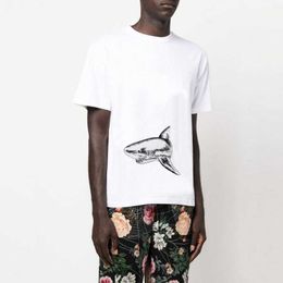 Vêtements de mode designer pa the tshirts palmes angels new shark imprimer t-shirt à manches courtes pour hommes femmes décontractées coton e5