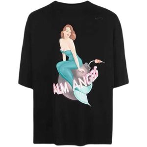 Diseñador de ropa de moda PA Tees Camisetas Palmes Angels Sirena Estampado de manga corta Ajuste holgado Pareja de mujeres de hombres Camiseta de verano Tops casuales de lujo Para la venta