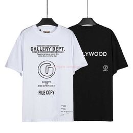 Designer Fashion Clothing Tees Tshirt Fashion Brand Galleryes Depts Summer New High Street Loose Bf Hommes Femmes Coton Casual Col Rond T-shirt À Manches Courtes