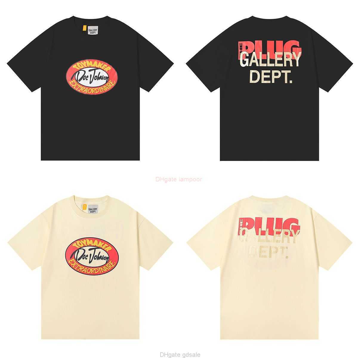 Diseñador de ropa de moda Tees Camiseta Galleryes deptes Toymaker Tee Gold Pink Print Loose Street Casual Camiseta de manga corta para hombres Mujeres Casual Streetwear Tops Roc