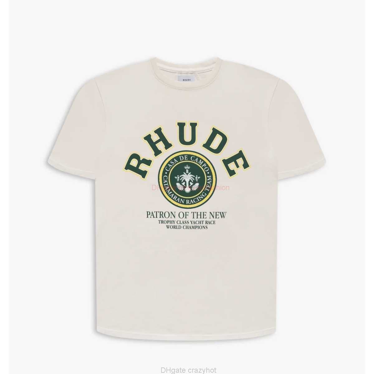 Designer Mode Kleidung T-Shirts T-Shirt H8018rhude Brief gedruckt Rhuigi Manager Top Kurzarm T-Shirt Baumwolle Streetwear Tops Casual Sportswear Rock Hip Hop für SA