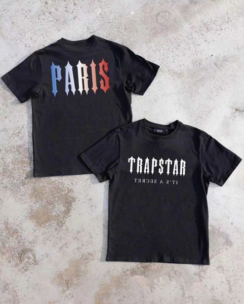 Diseñador de ropa de moda Camisetas Camiseta Trapstar Paris Impreso de manga corta de verano para hombre Camiseta suelta de algodón con fondo de camisa Carta de moda Cuello redondo Para la venta